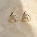 Enamel Triangle Studs Earrings