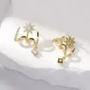 Claw with Star Earrings