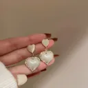 Shiny Heart Drops Earrings