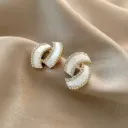 Shiny Twisted Studs Earrings