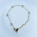 Daisy Pearl Floral Chain Bracelet