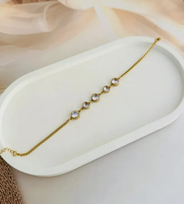 Elegant Five Crystal Bracelet