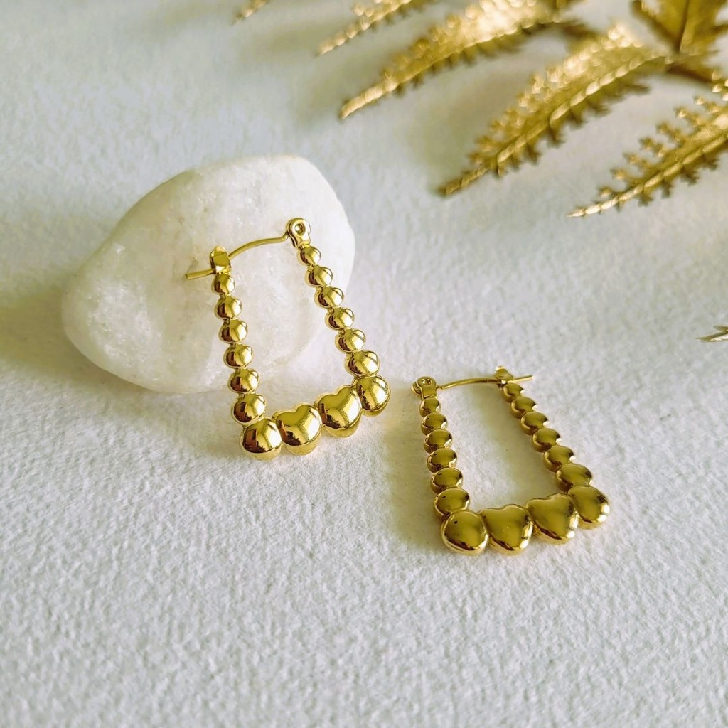Heartline Hoops Earrings