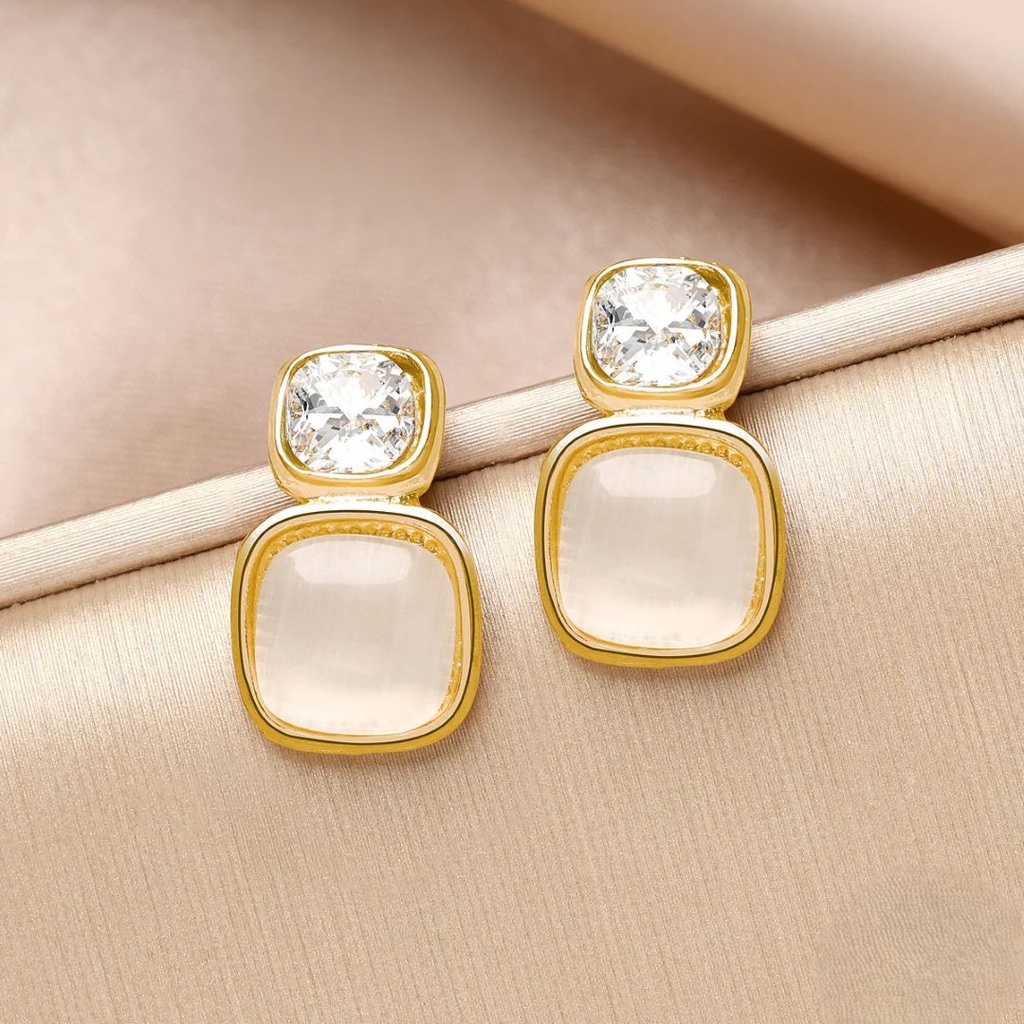 Radiant Square Studs Earrings