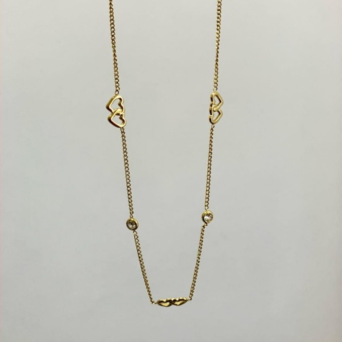 Dual Heart Charms Necklace