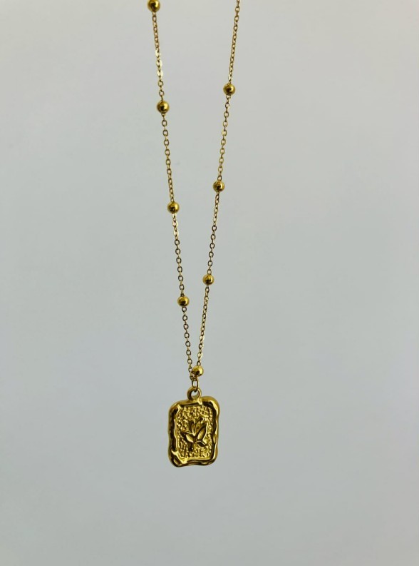 Golden Blossom Medallion Necklace