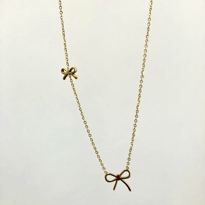 Dual Bow Necklace