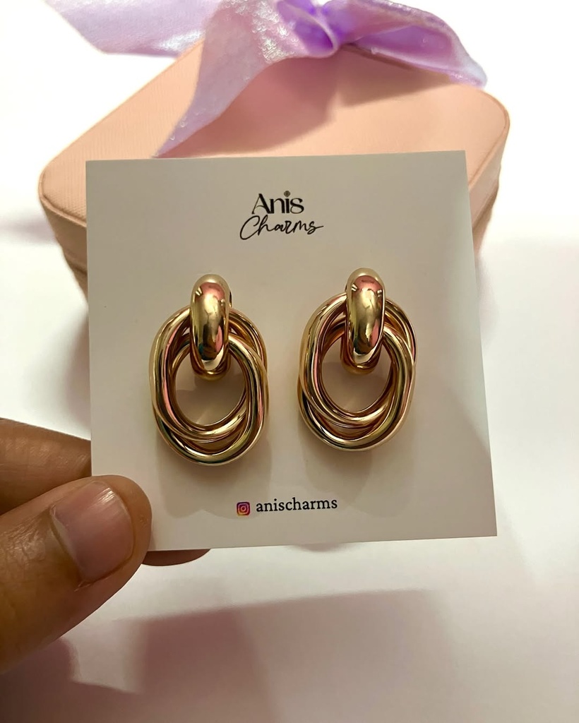 Chunky Triple Loop Earrings