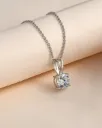 Moissanite Solitaire Pendant Necklace