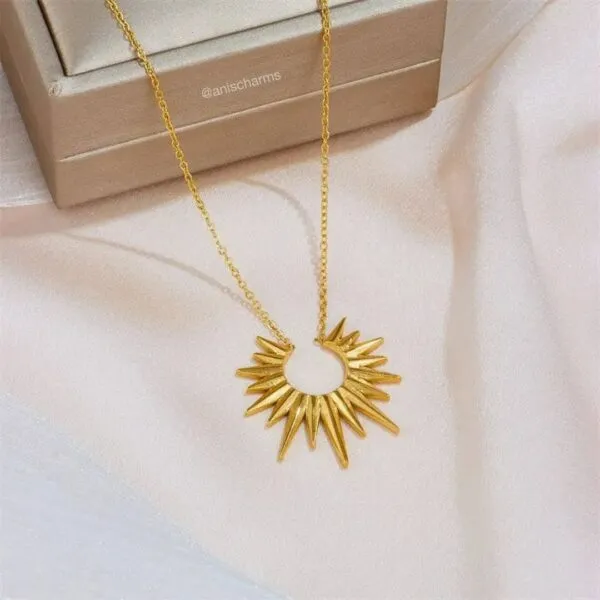 Radiant Sunburst Pendant Necklace